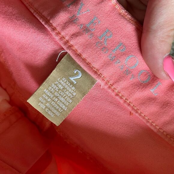 Liverpool Julia Short Capri Pink Lady Jeans Size 2 - Picture 8 of 9